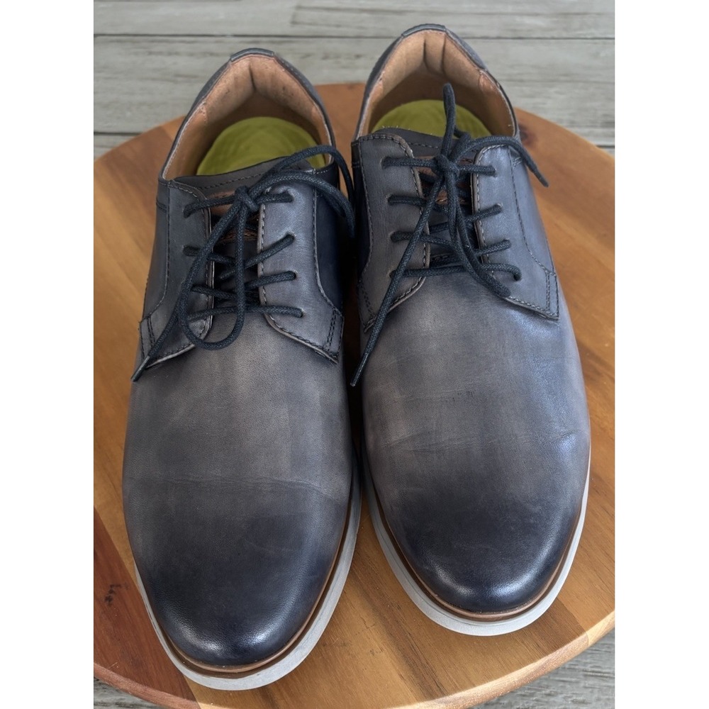 Florsheim Comfortech Leather Grey Oxford Lace Shoes Mens Size 7.5M EOC